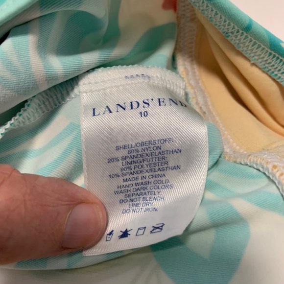Lands' End Floral Tankini Top size 10 - Picture 3 of 3